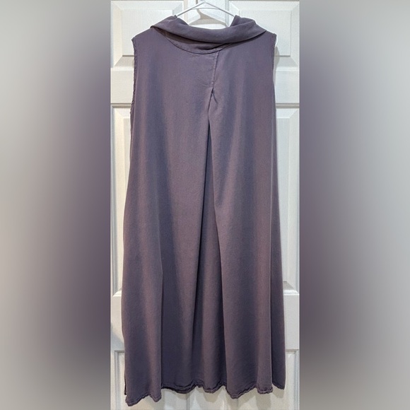 Luukaa Lagenlook Dress Lilac Cowl Neck With Pockets Drape Front Sleeveless Sz 14 - Picture 2 of 8